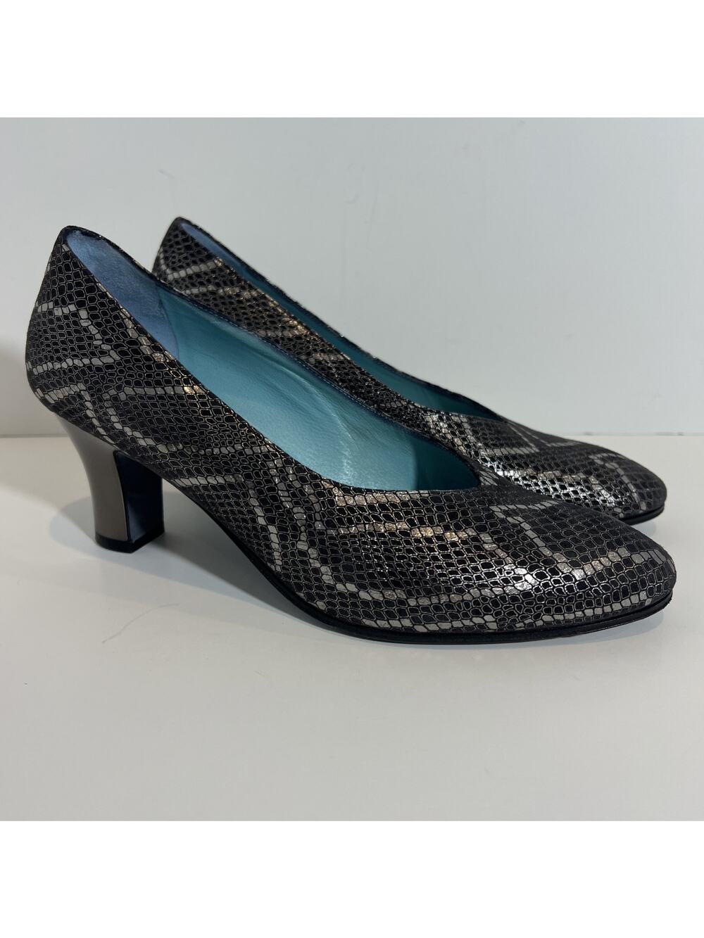 Thierry Rabotin Snake Textured Leather Pumps 37